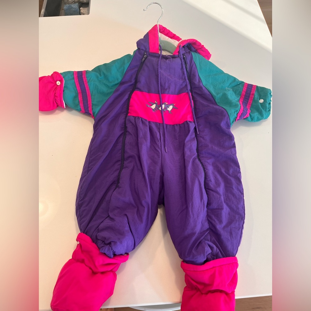Vintage Color Block Infant Snowsuit